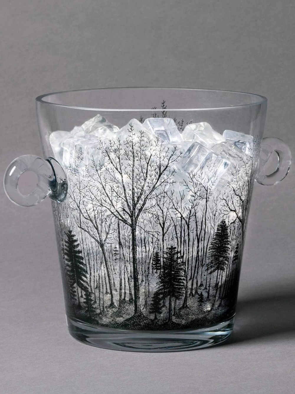 NWT! Target John Derian Spooky Trees Forest Glass Ice Bucket Halloween Decor